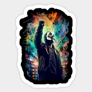 Revolutionary Spirit: Anonymous Fist of Freedom T-Shirt Sticker